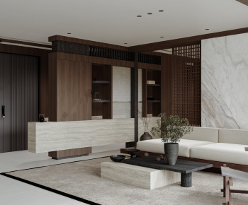 New Chinese Style A Living Room-ID:894179118
