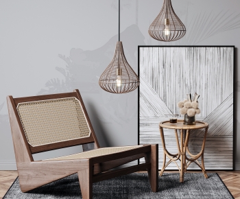 Wabi-sabi Style Lounge Chair-ID:738375904