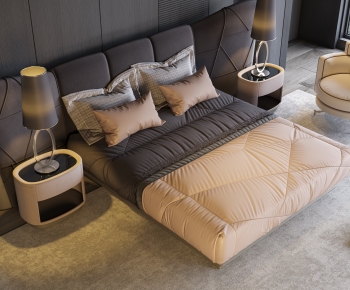 Modern Double Bed-ID:495069067