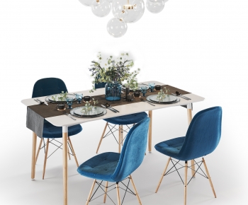 Nordic Style Dining Table And Chairs-ID:886389029