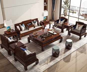 Chinese Style Sofa Combination-ID:962766898