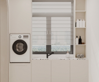 Modern Balcony Laundry Room-ID:544846069