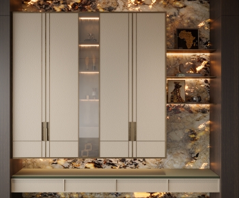 New Chinese Style Entrance Cabinet-ID:634979018