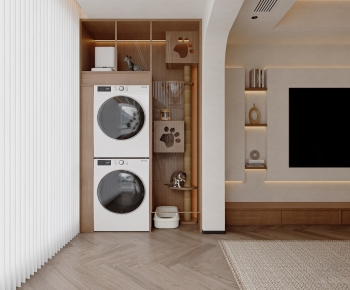 Modern Laundry Cabinet-ID:989639044