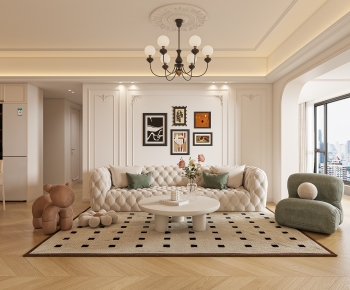 French Style A Living Room-ID:881247043