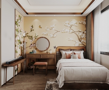 New Chinese Style Bedroom-ID:680670986