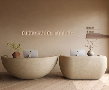 Wabi-sabi Style Reception Desk-ID:309777026