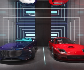 Modern Underground Garage-ID:742593055