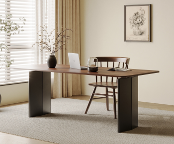 Modern Computer Desk And Chair-ID:413429986