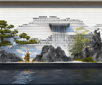 New Chinese Style Rockery Waterscape-ID:603784088