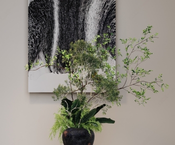 Modern Potted Green Plant-ID:567521104