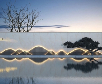 New Chinese Style Landscape Wall-ID:818527945