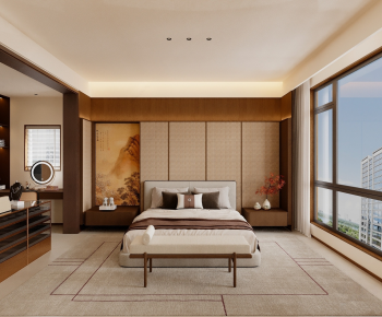 New Chinese Style A Living Room-ID:541229265