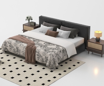 Modern Double Bed-ID:820866114