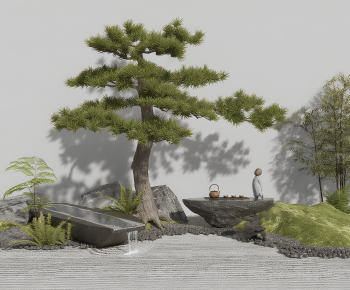 New Chinese Style Rockery Waterscape-ID:744131091