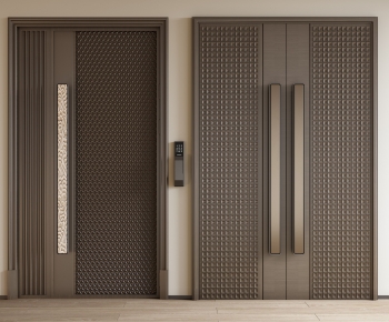 New Chinese Style Unequal Double Door-ID:509363897