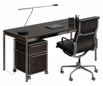 Modern Office Desk And Chair-ID:444134957