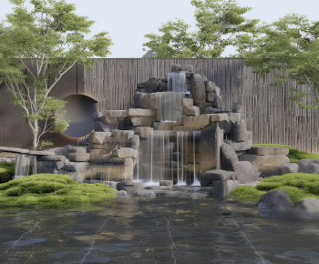 New Chinese Style Rockery Waterscape-ID:190267096