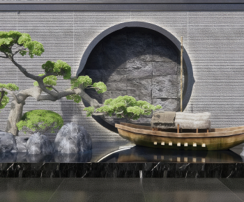 New Chinese Style Rockery Waterscape-ID:557670126