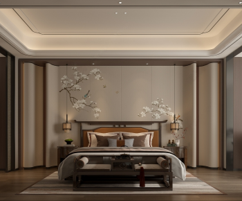 New Chinese Style Bedroom-ID:128750098