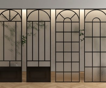 French Style Glass Screen Partition-ID:969832907