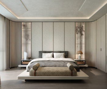 New Chinese Style Bedroom-ID:126375915