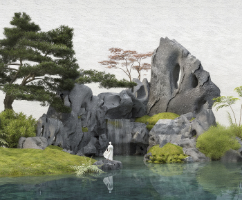 New Chinese Style Rockery Waterscape-ID:280741933