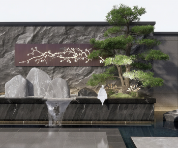 New Chinese Style Rockery Waterscape-ID:540903093