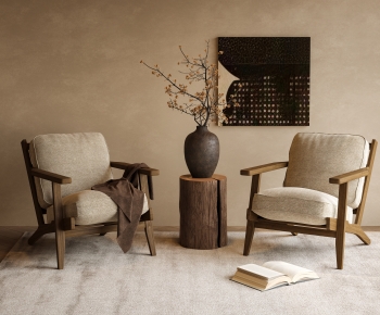 Wabi-sabi Style Lounge Chair-ID:975100994