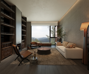 Wabi-sabi Style A Living Room-ID:542532929