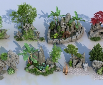 New Chinese Style Rockery Waterscape-ID:943703892