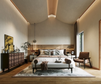 New Chinese Style Bedroom-ID:132651093