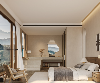 Wabi-sabi Style Bedroom-ID:645179999