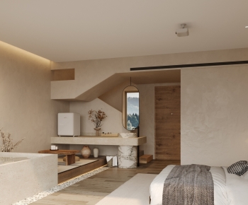 Wabi-sabi Style Bedroom-ID:610485082