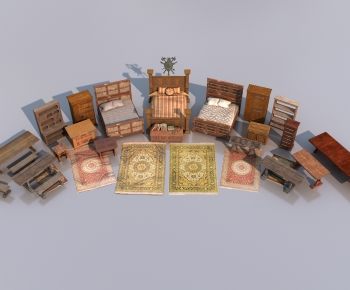 European Style Double Bed-ID:380559924