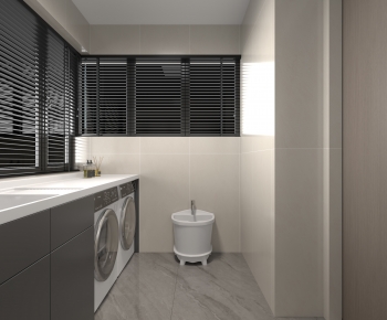 Modern Balcony Laundry Room-ID:766429939