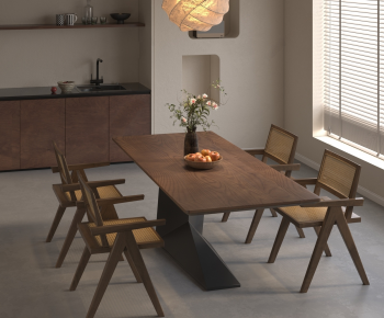 Wabi-sabi Style Dining Table And Chairs-ID:355780157