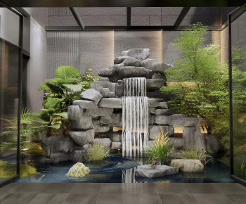 New Chinese Style Rockery Waterscape-ID:981168031