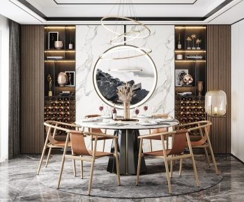 New Chinese Style Dining Room-ID:682347068