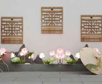 New Chinese Style Plant Landscaping-ID:677587038