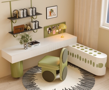 Modern Computer Desk And Chair-ID:772614968