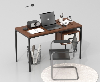 Modern Computer Desk And Chair-ID:244678973