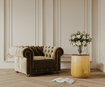 American Style Single Sofa-ID:671552903