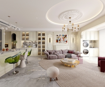 French Style A Living Room-ID:993673097