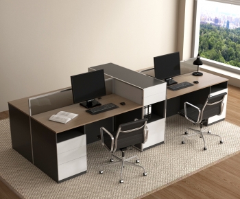 Modern Office Desk And Chair-ID:750360974