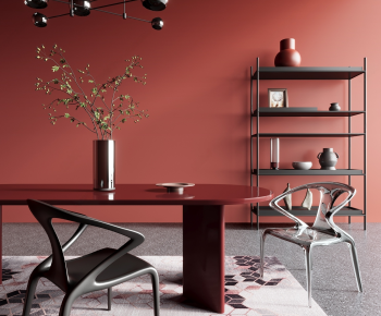 Modern Dining Table And Chairs-ID:860996011