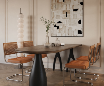 French Style Dining Table And Chairs-ID:878876923