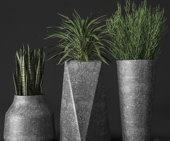 Modern Ground Green Plant Potted Plants-ID:734891897