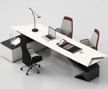 Modern Office Desk And Chair-ID:123996973