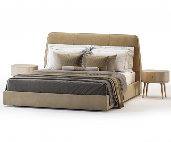 Modern Double Bed-ID:830488929